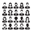 © MSTMIM - Business avatars set silhouette vector illustration