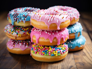 Wall Mural - Delicious donuts arrangement