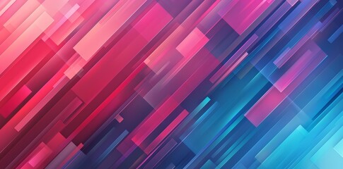 Wall Mural - abstract colorful background with geometrical shapes in pink and blue. futuristic, empty banner wall