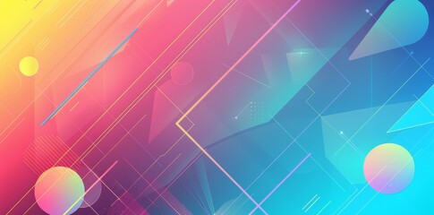 Wall Mural - abstract colorful background with geometrical, liquid, wavy shapes. blue and pink gradient. futurist