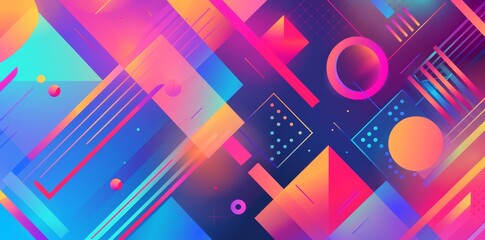 Wall Mural - abstract colorful background with geometrical, liquid, wavy shapes in blue, pink and purple. futuris