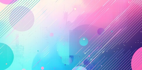 Wall Mural - abstract colorful background with geometrical, liquid, wavy shapes. blue and pink gradient. futurist
