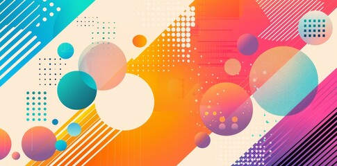 Wall Mural - abstract colorful background with geometrical, liquid, wavy shapes. futuristic, empty banner wallpap