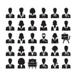 © MSTMIM - Business avatars set silhouette vector illustration