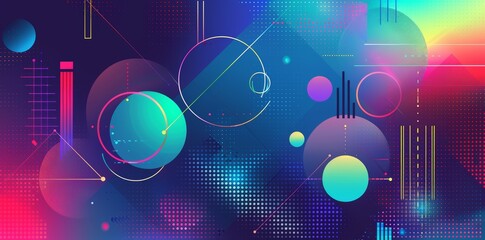 Wall Mural - abstract colorful background with geometrical, liquid, wavy shapes in blue, pink and purple. futuris