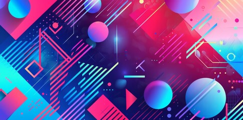 Wall Mural - abstract colorful background with geometrical, liquid, wavy shapes in blue, pink and purple. futuris