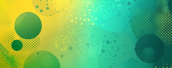 Wall Mural - abstract colorful background with geometrical, liquid, wavy shapes in yellow and green. futuristic, 