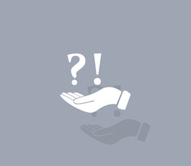 Fototapete - Vector icon of white color with shadow on gray background