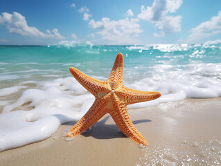 Wall Mural - Starfish on the beach