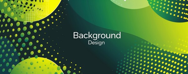 Wall Mural - abstract green and yellow luxury wallpaper pattern with text 