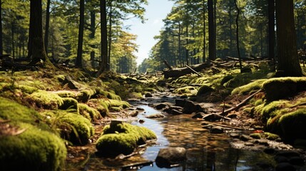 Poster - stream in the woods