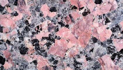 Aufkleber - Vibrant Granite Stone Texture Background in Pink and Grey with Polished Surface