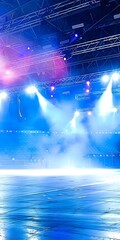 Poster - Empty Concert Stage With Spotlights and Smoke