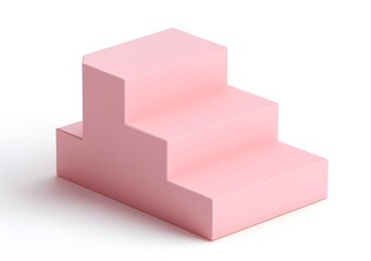 Sticker - Pink 3D Staircase Platform for Product Display Mockup