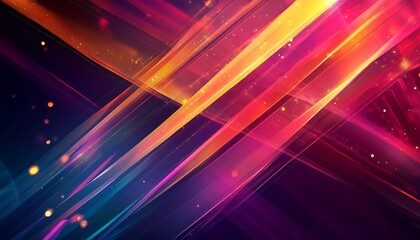 Poster - Dynamic Technology Abstract Background with Vibrant Digital Data Streams in Overlapping Translucent Layers