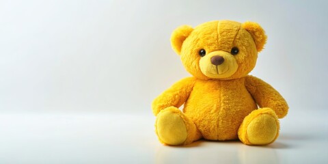 yellow teddy bear isolated on background, yellow, teddy bear, isolated,background, toy, soft, cuddly