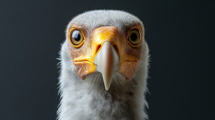 Close-up Photography of Egyptian Vulture Face