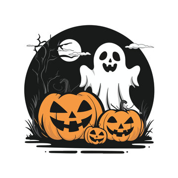 Halloween T Shirt design with white background