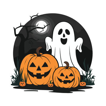 Halloween T Shirt design with white background