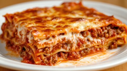 Sticker - Traditional Italian lasagna with layers of pasta, meat sauce, and melted cheese.