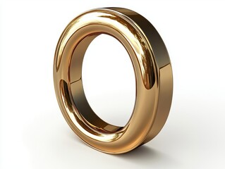 Shiny gold ring with a smooth finish.