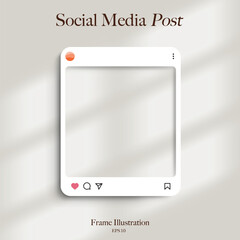 Social media Square frame , mockup template.