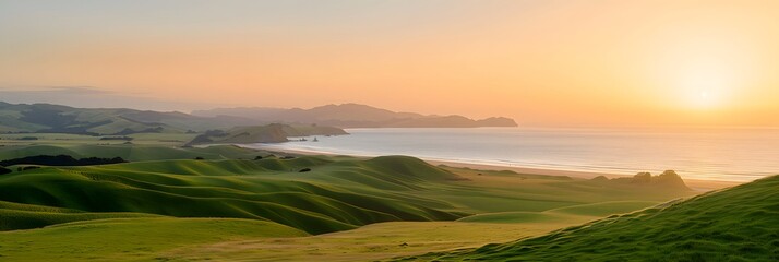 Wall Mural - Dusk Photography New Zealand coastal landscape