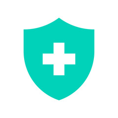 Wall Mural - shield with cross icon