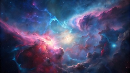 Wall Mural - purple nebula at night