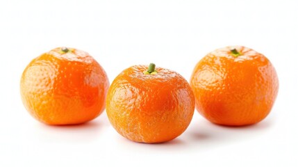 mandarin, tangerine, isolated on white background, full depth of field. 