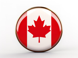 gorgious 3d realistic glossy plastic ball or sphere with flag of canada