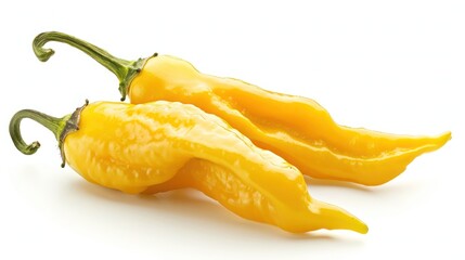 Wall Mural - sweet Pepper, yellow Paprika, isolated on white background, full depth of field. 