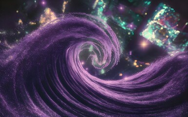 Wall Mural - spiral galaxy in space .Generative AI	