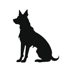 Wall Mural - dog silhouette vector