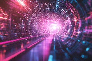 Futuristic tunnel background