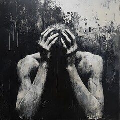 An image depicting anxiety, showing a person overwhelmed by swirling thoughts and worries, symbolizing the chaotic mental state often experienced.