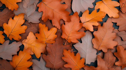 Canvas Print - Autumnal Oak Leaves - Perfect for Fall Design Projects