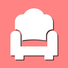 Poster - Single Sofa Vector Icon