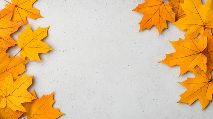 Wall Mural - Autumn Leaves Frame: Perfect for Fall Greetings and Designs