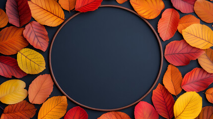 Canvas Print - Fall Foliage Frame: Perfect for Your Next Design Project