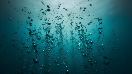 Poster - Underwater Sea Scene of coral reef, Sunlight shining undersea background 