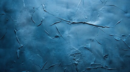 Poster - A smooth, blue surface displays intricate patterns and textures, creating visual interest through its depth and variations in shading