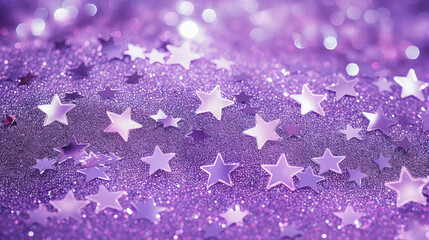 Poster - Abstract shiny background with blue glitter. Scattered confetti sparkles with light blue pastel color