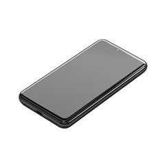 Poster - Sleek modern smartphone design, minimalist black aesthetic, premium glass finish, vibrant touchscreen display, ideal for communication and multimedia experiences.