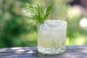 Wall Mural - a close up of a glass with a plant in it