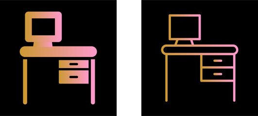 Poster - Desk Vector Icon