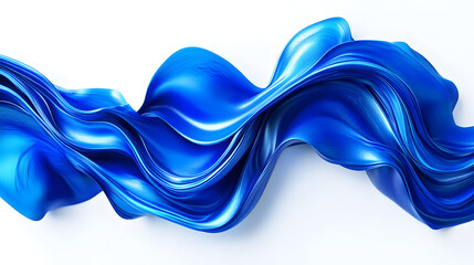 Poster - A flowing, abstract design in vibrant blue tones, evoking a sense of movement and fluidity.