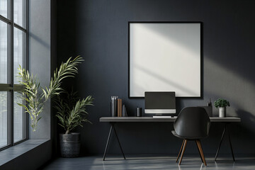 Wall Mural - Modern Home Office Interior Design.