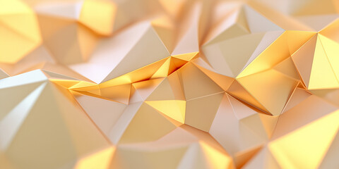 Abstrakt geometrische Polygon Formen Gold Farbverlauf Hintergrund Motiv