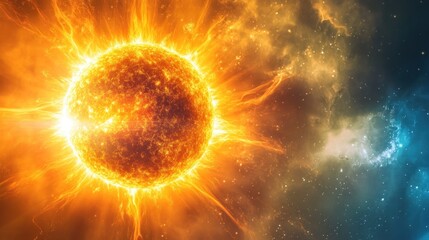 Fiery Star in Cosmic Landscape